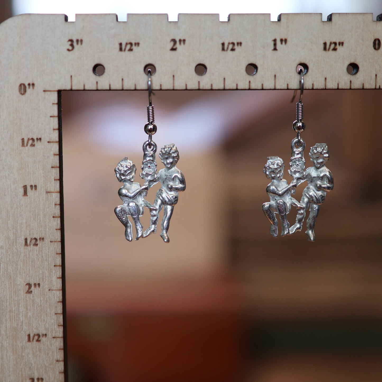 Gemini Twins Silver Earrings