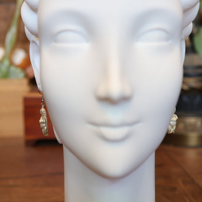 Vintage Venus of Willendorf Silver Earrings