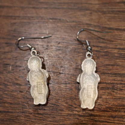 Vintage Venus of Willendorf Silver Earrings