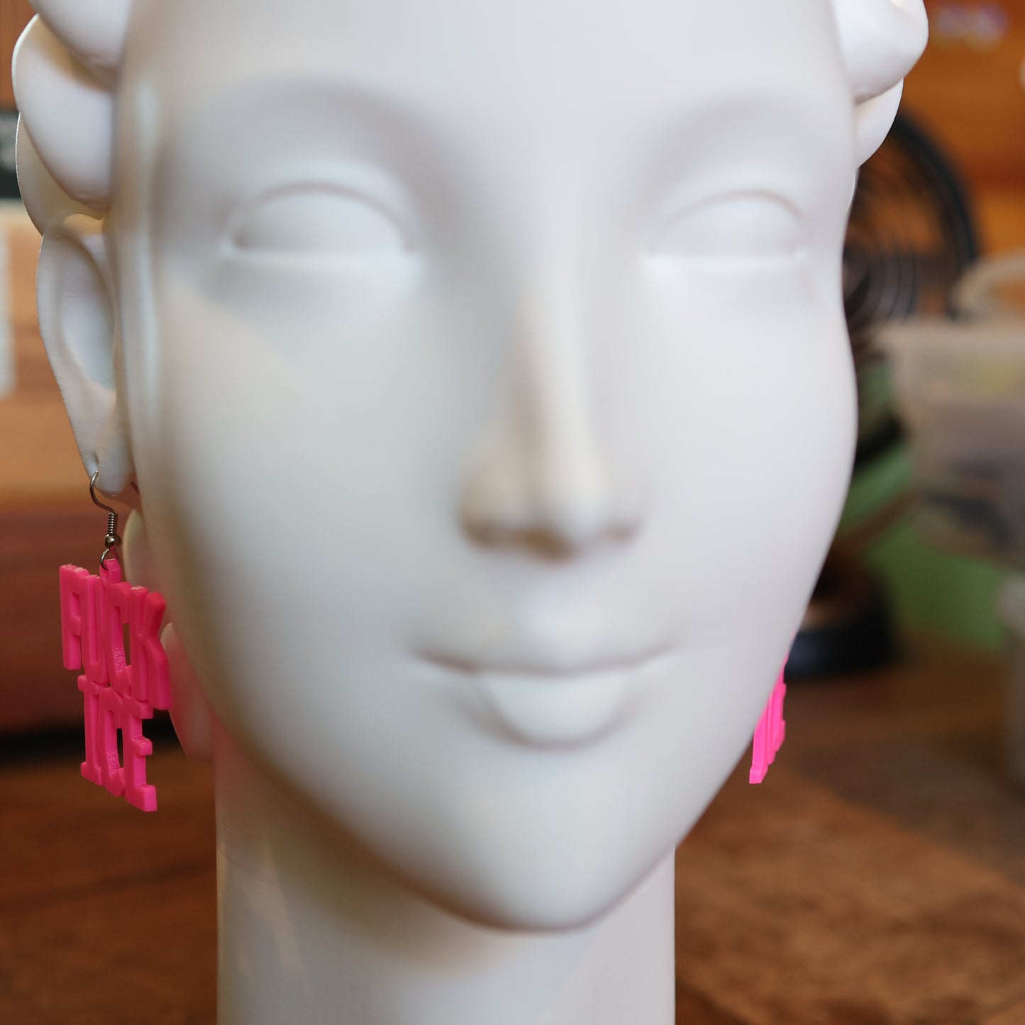 F*CK Ice Earrings in Hot Pink