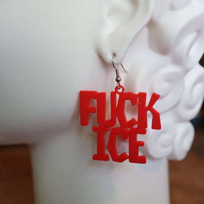 F*CK Ice Earrings in Red