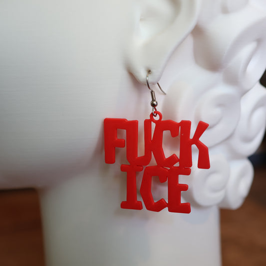 F*CK Ice Earrings in Red