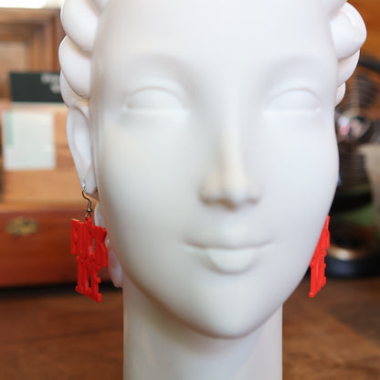 F*CK Ice Earrings in Red