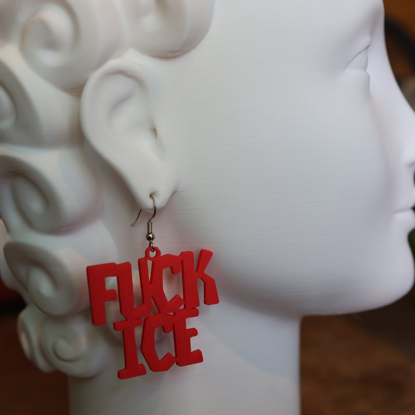 F*CK Ice Earrings in Red