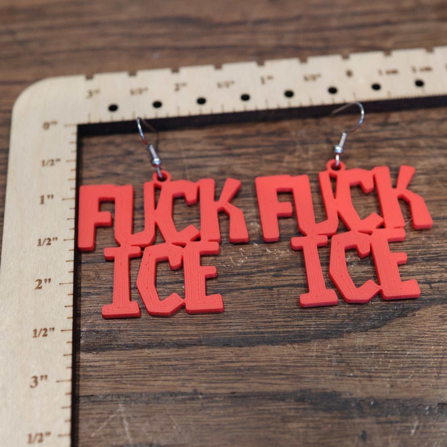 F*CK Ice Earrings in Red