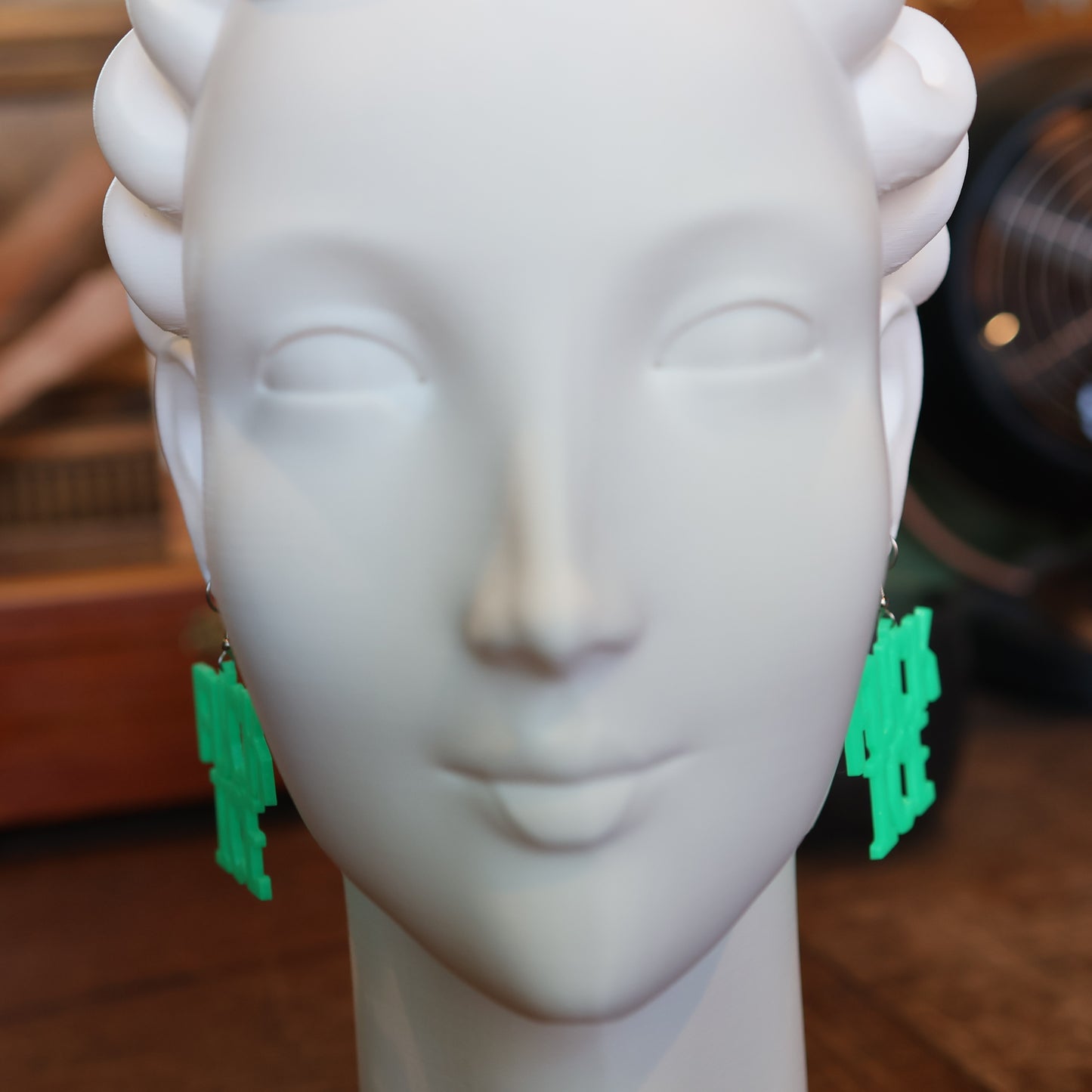F*CK Ice Earrings in Alien Green