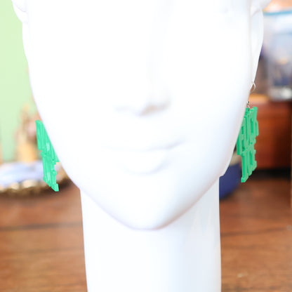 F*CK Ice Earrings in Forest Green
