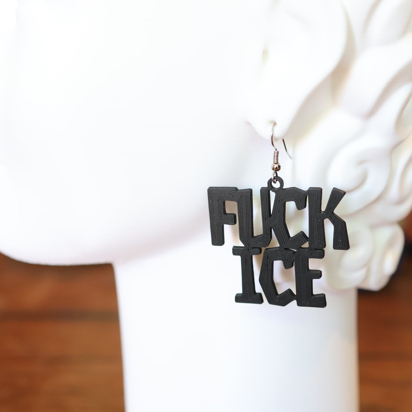 F*CK Ice Earrings in Goth Black