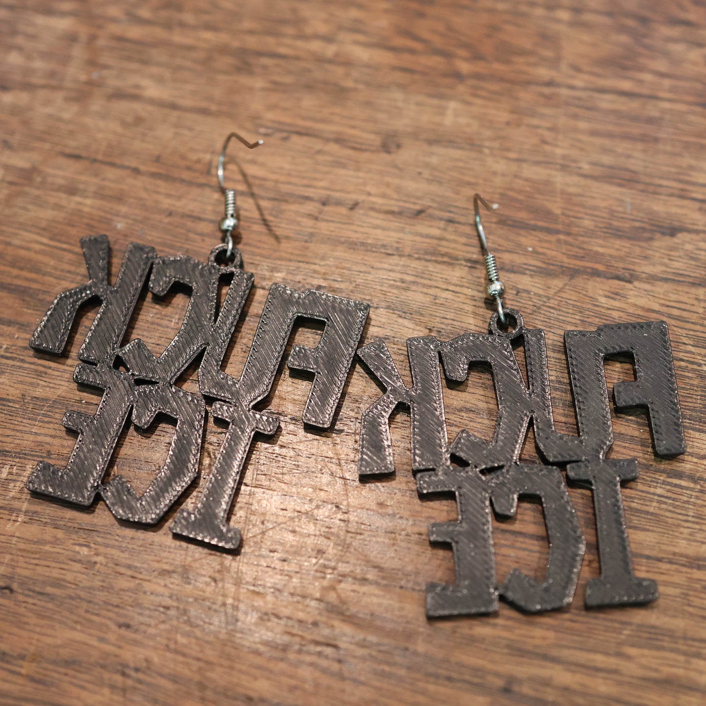 F*CK Ice Earrings in Goth Black