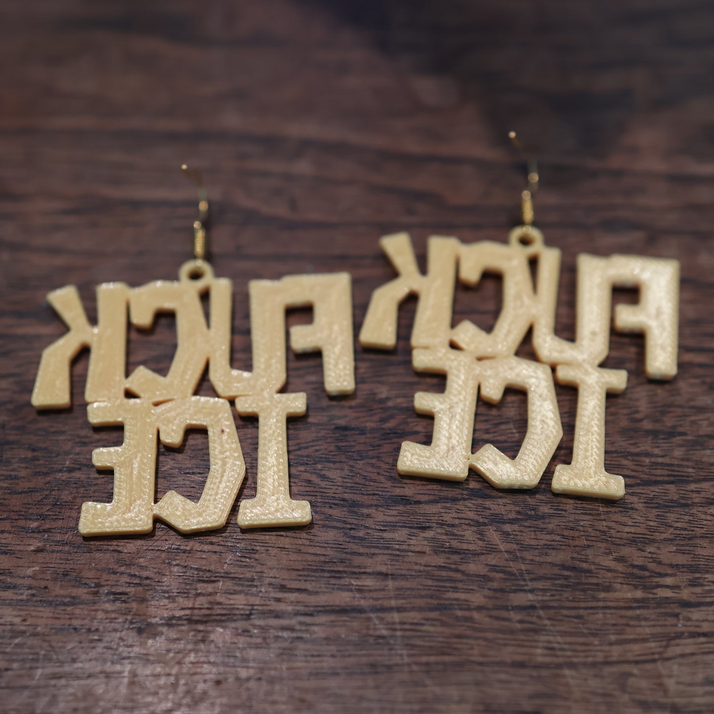 F*CK Ice Earrings in Sunshine Yellow Gold