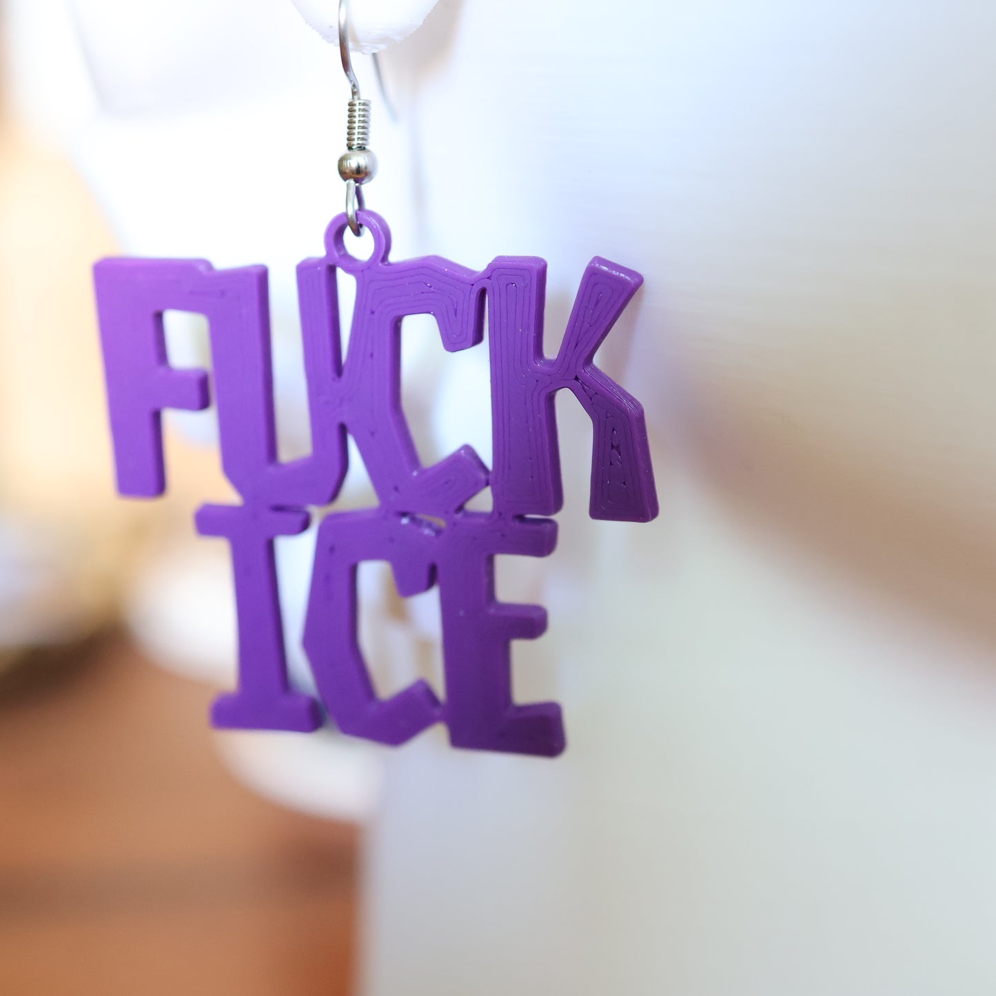 F*CK Ice Earrings in Purple
