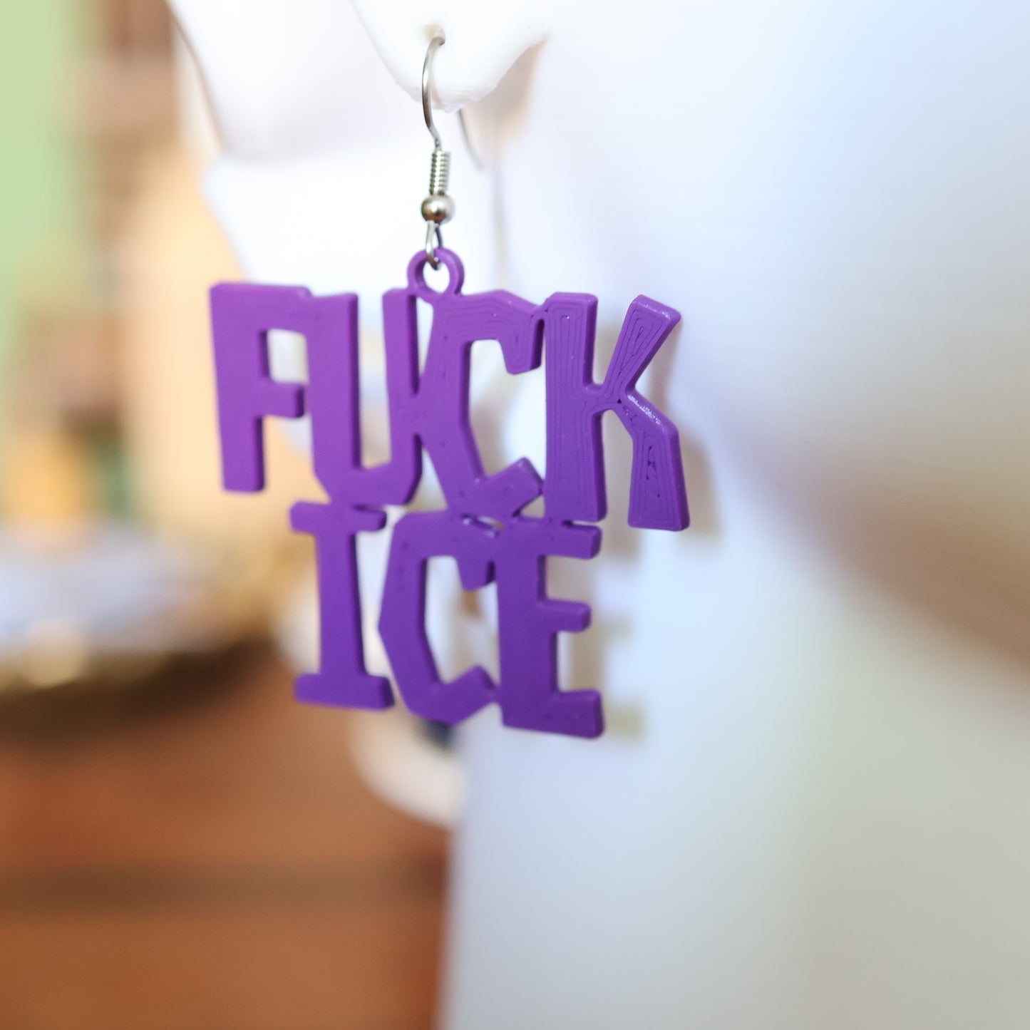F*CK Ice Earrings in Purple