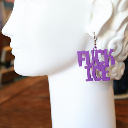 F*CK Ice Earrings in Purple