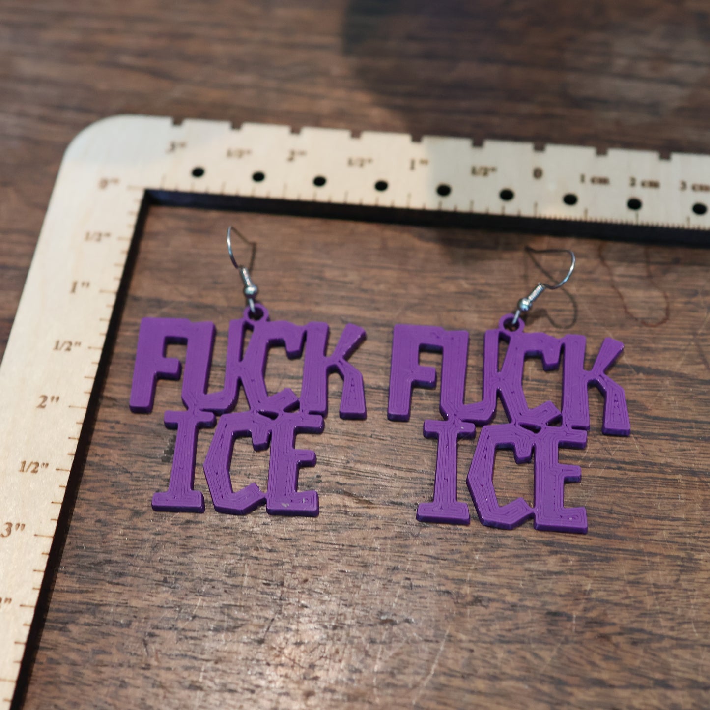 F*CK Ice Earrings in Purple