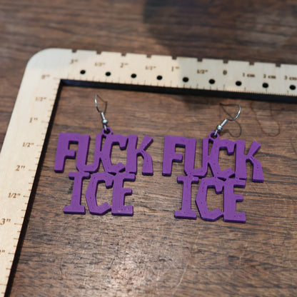 F*CK Ice Earrings in Purple