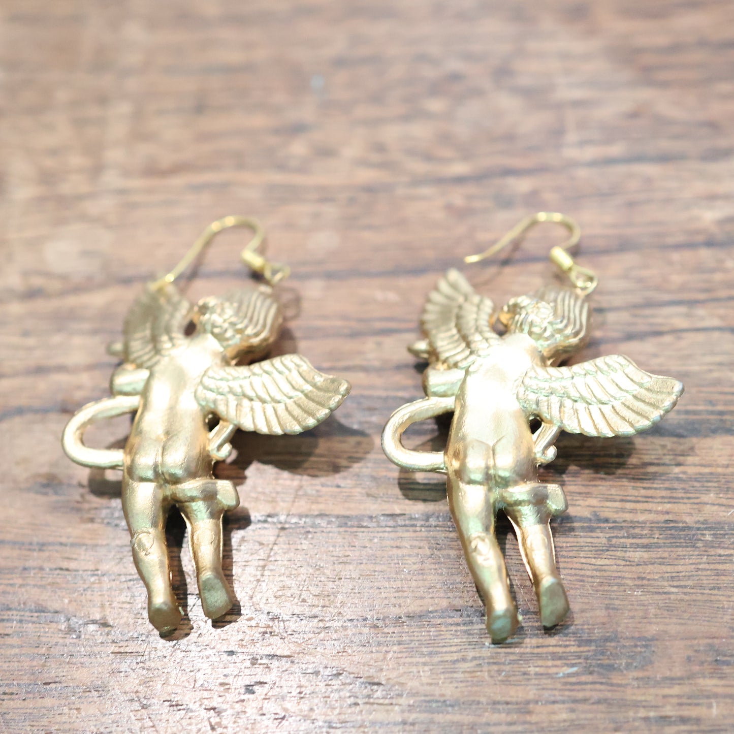 Vintage Ornament Cherub Angel Earrings