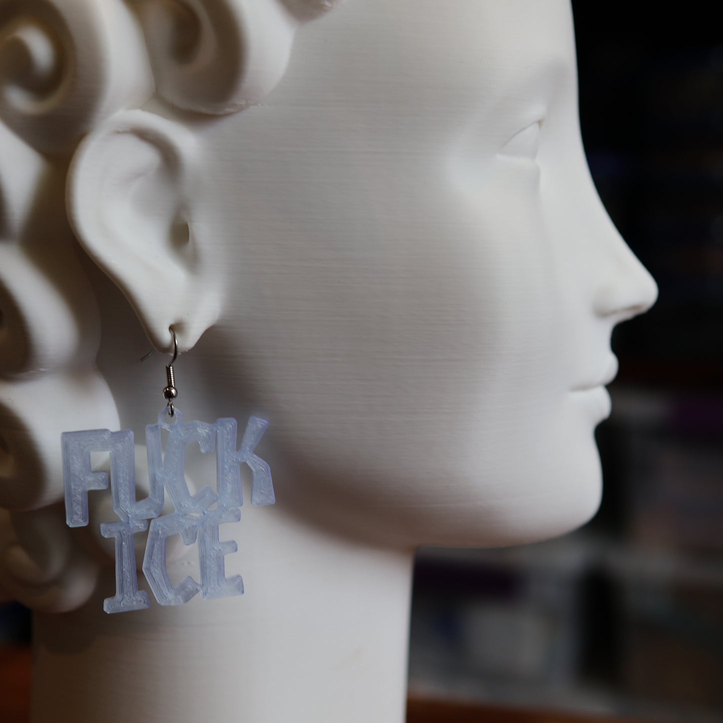 F*CK Ice Earrings in Frozen Blue
