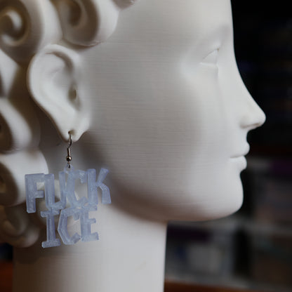 F*CK Ice Earrings in Frozen Blue