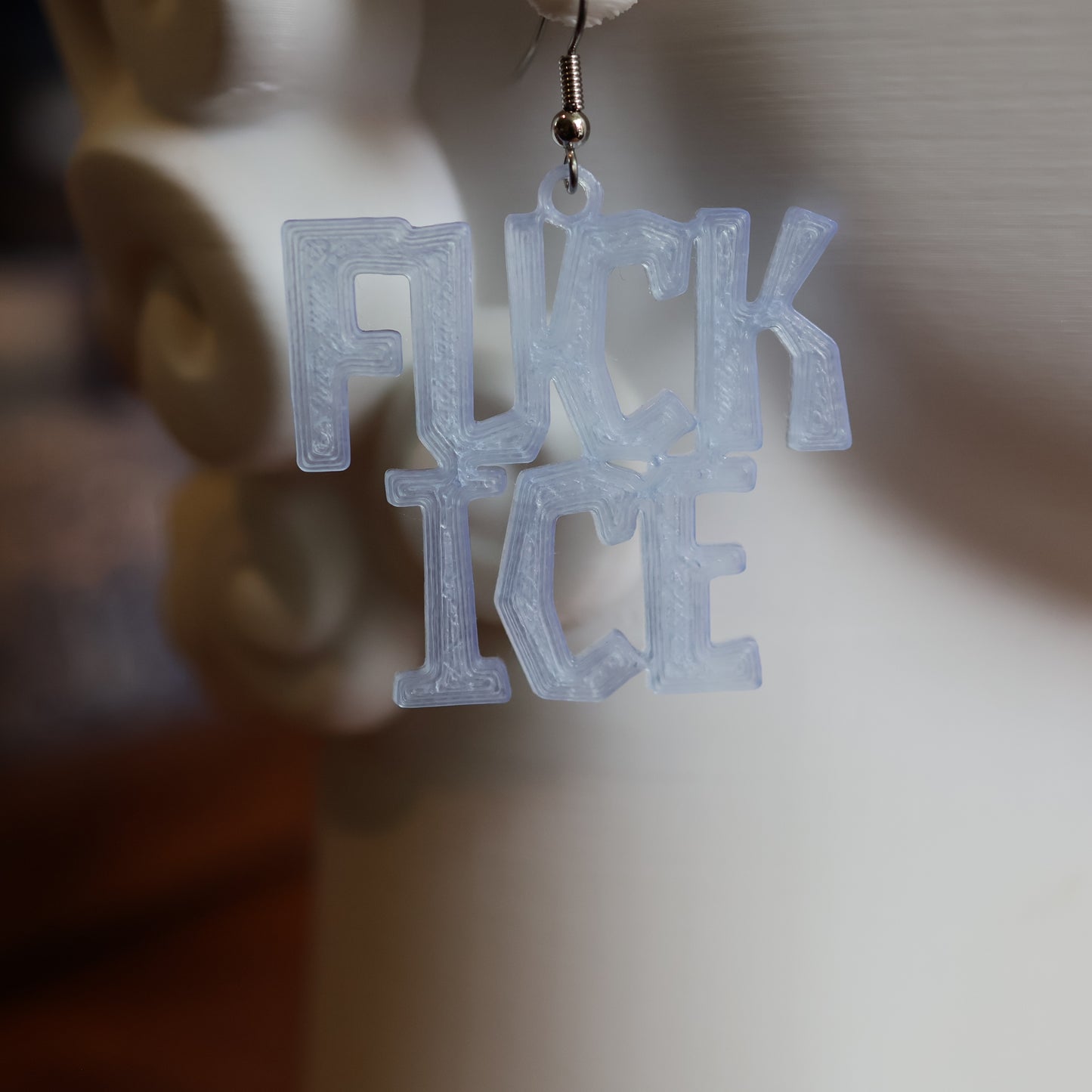 F*CK Ice Earrings in Frozen Blue