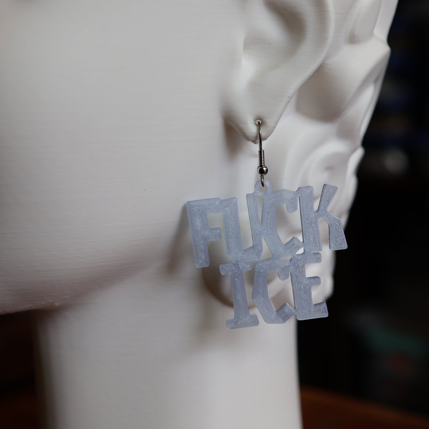 F*CK Ice Earrings in Frozen Blue