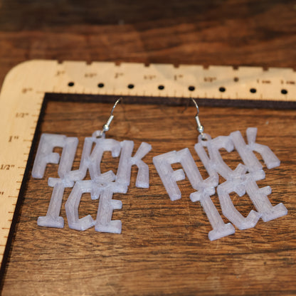 F*CK Ice Earrings in Frozen Blue