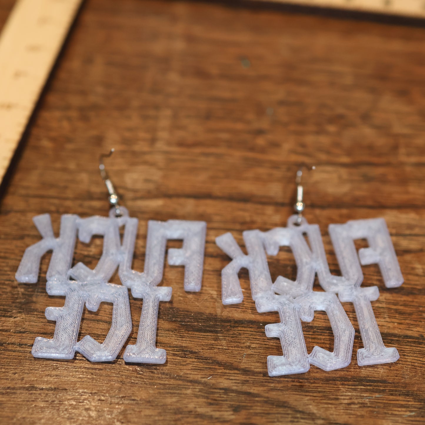 F*CK Ice Earrings in Frozen Blue