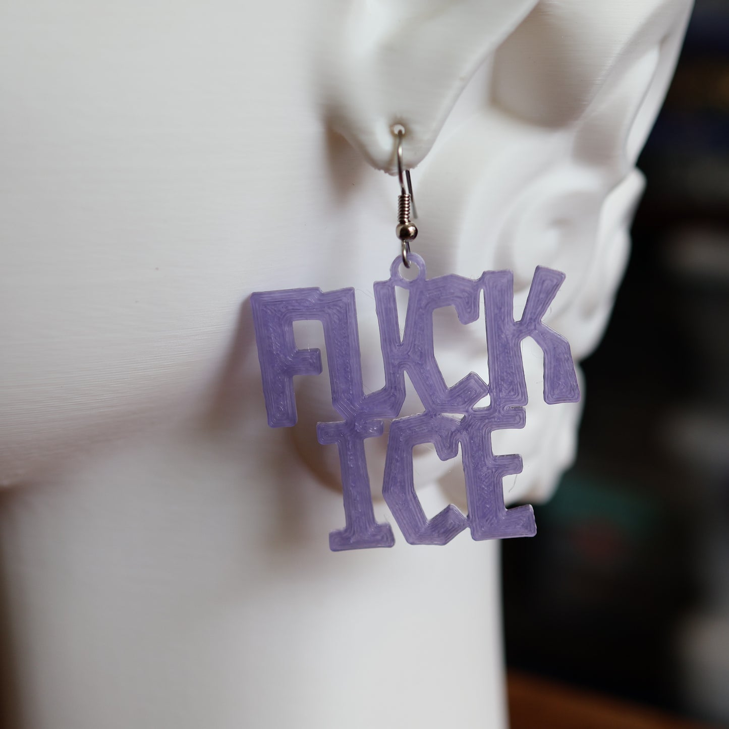 F*CK Ice Earrings in Frozen Purple
