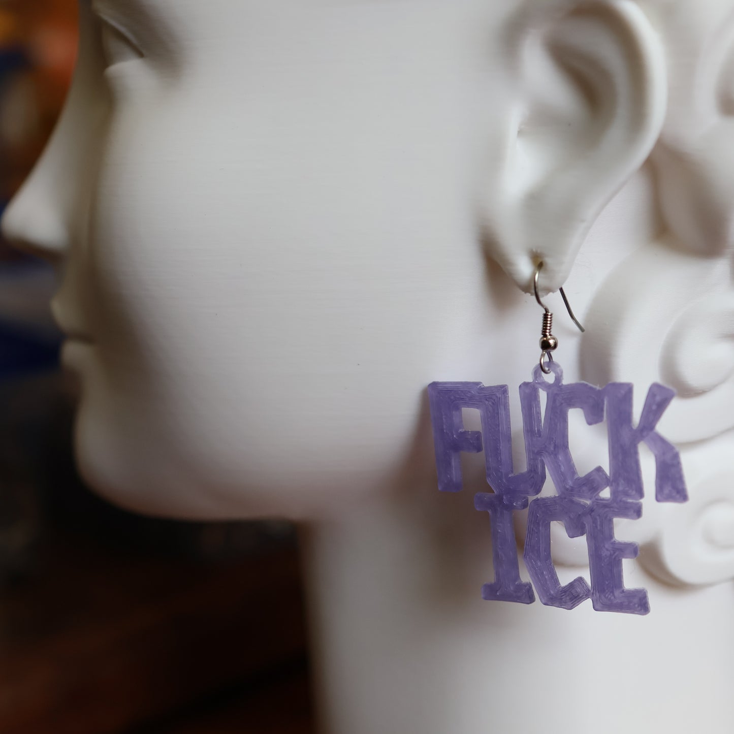 F*CK Ice Earrings in Frozen Purple
