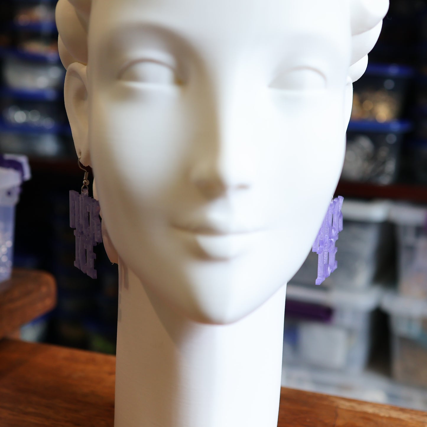 F*CK Ice Earrings in Frozen Purple