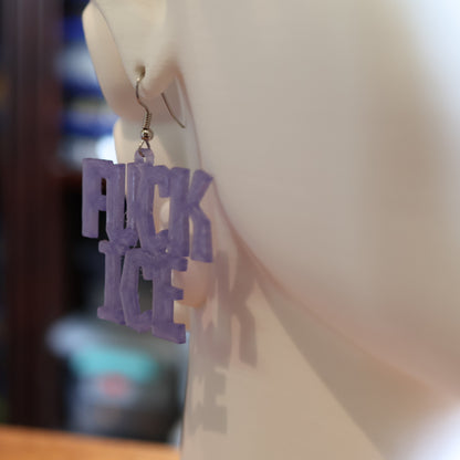 F*CK Ice Earrings in Frozen Purple
