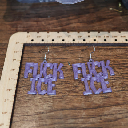 F*CK Ice Earrings in Frozen Purple