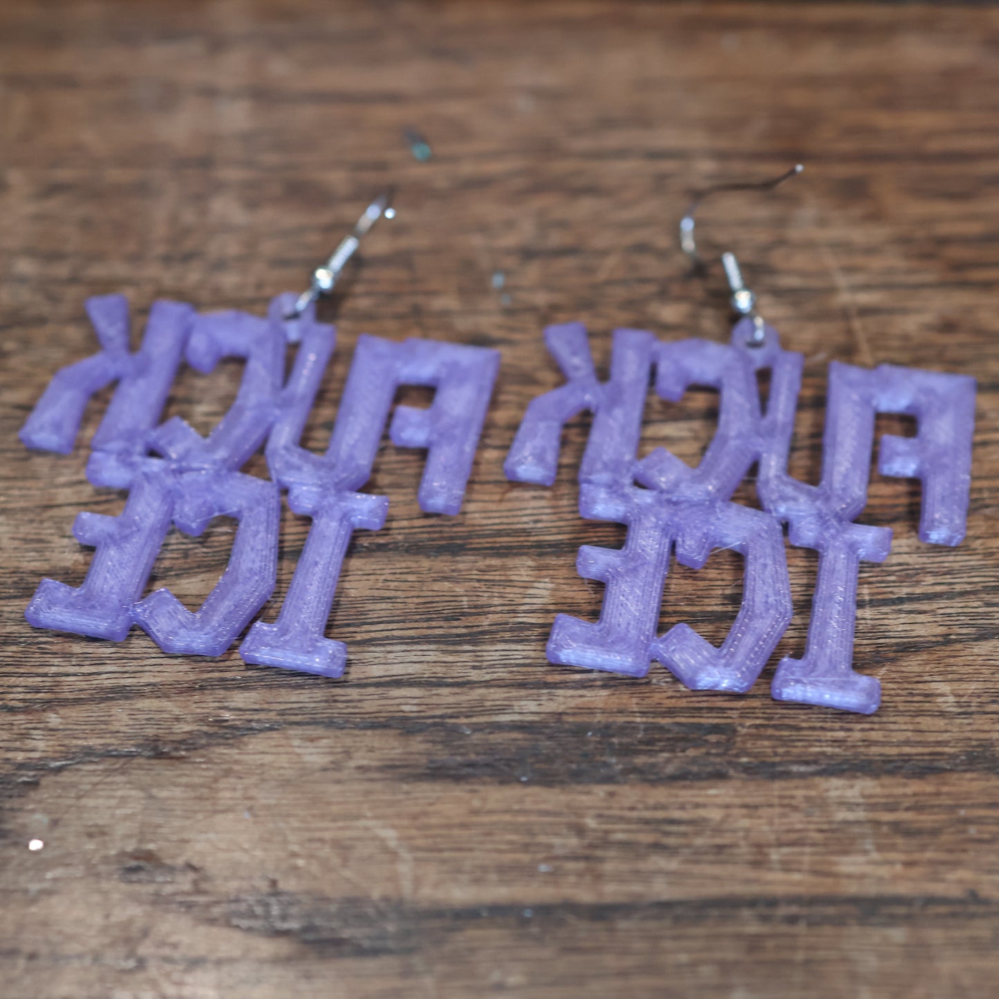 F*CK Ice Earrings in Frozen Purple