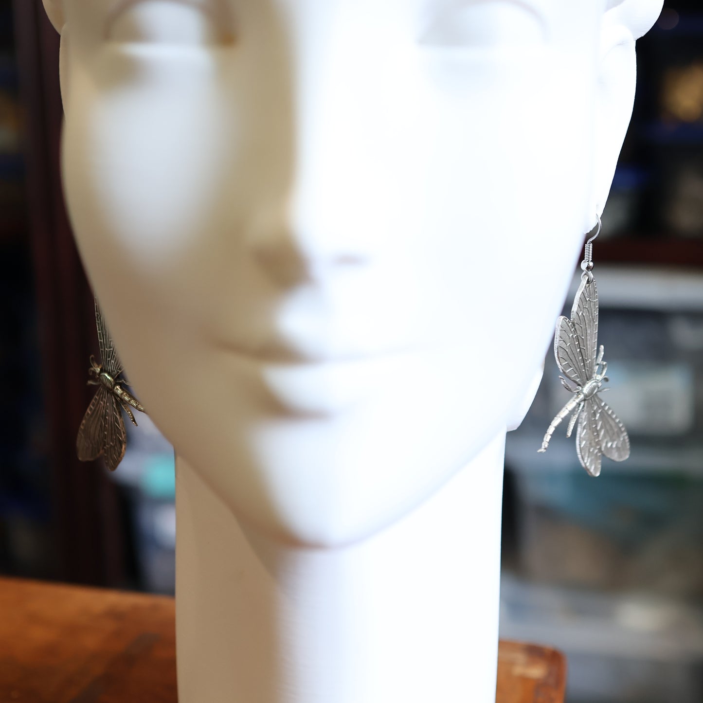 Vintage Silver Dragonfly Earrings