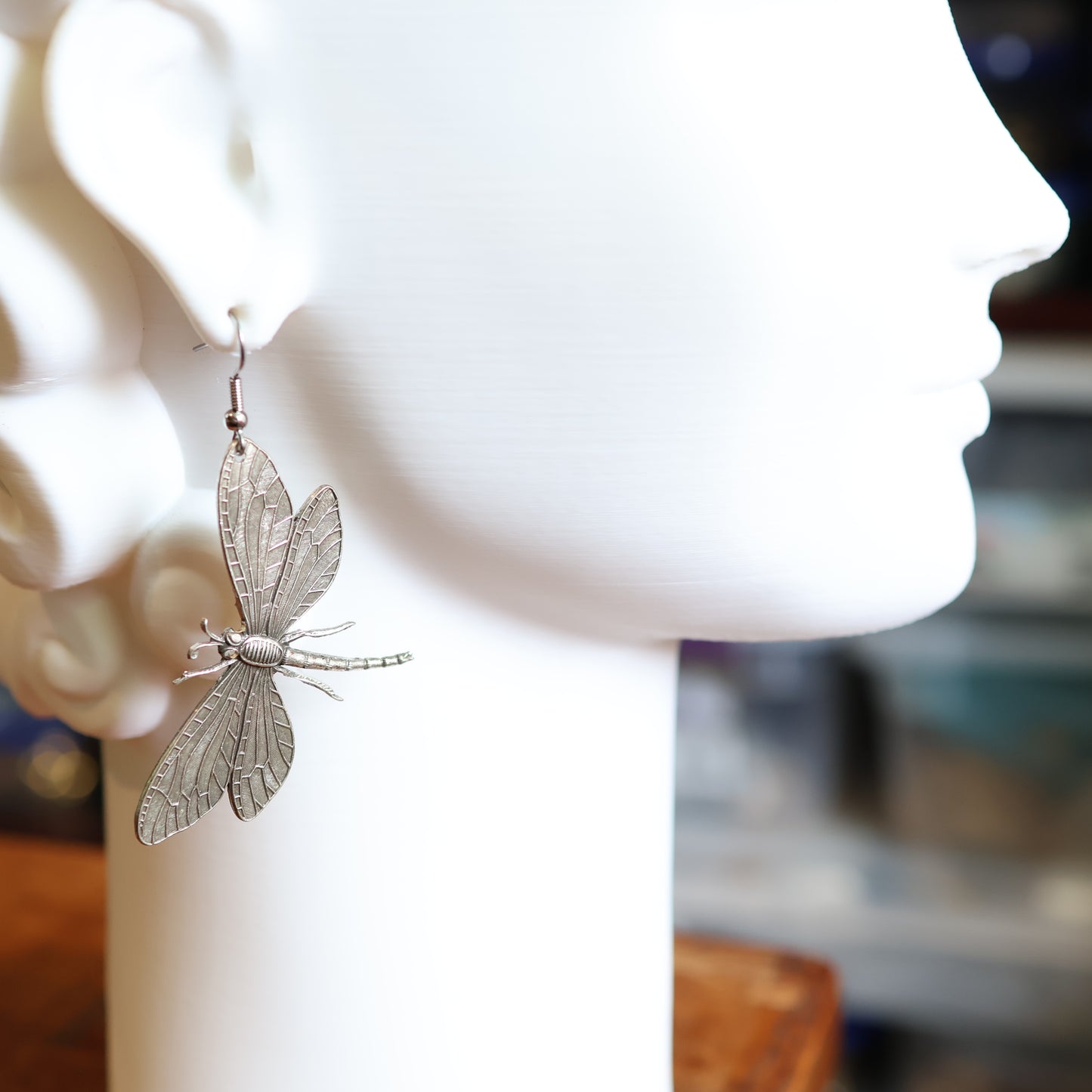 Vintage Silver Dragonfly Earrings