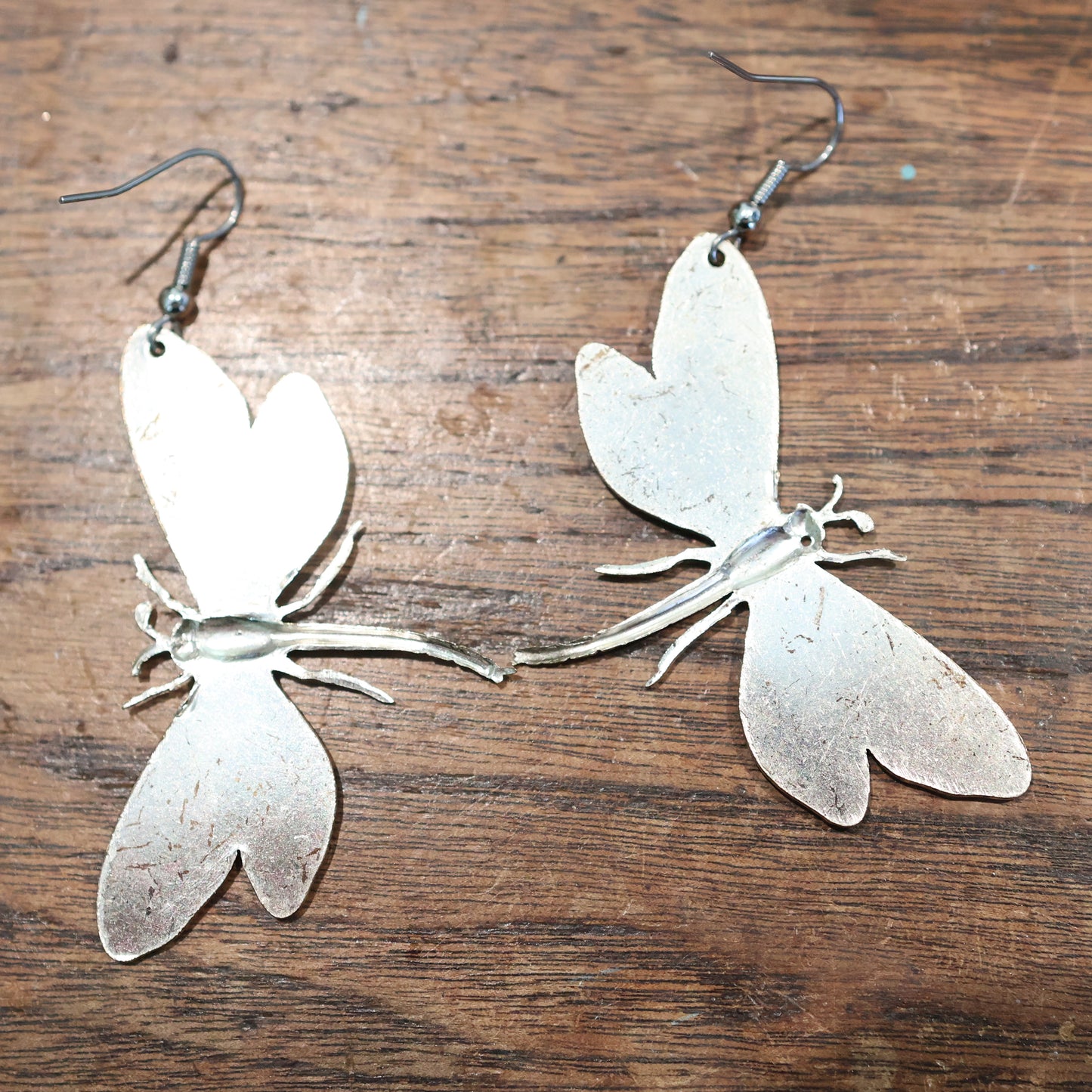 Vintage Silver Dragonfly Earrings