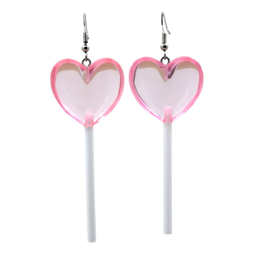 Large 3D Heart  Lollipops in Light Pink