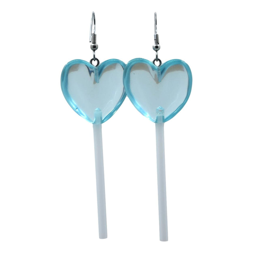 Large 3D Heart  Lollipops in Light Blue
