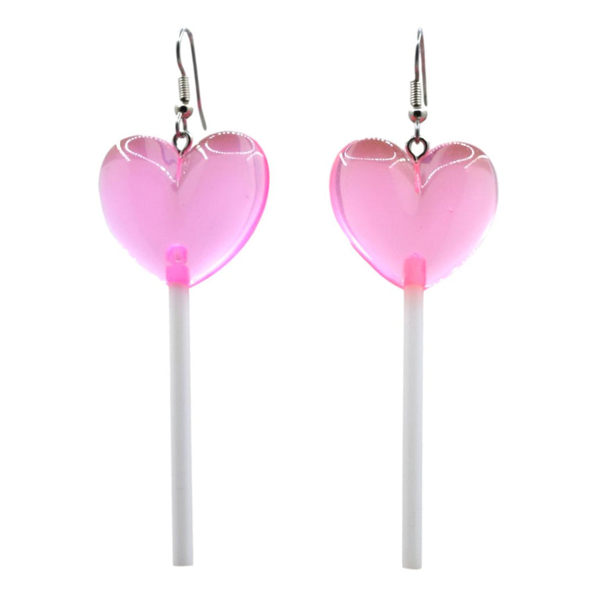 Large 3D Heart  Lollipops in Hot Pink